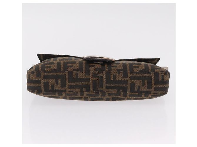 Borsa a Tracolla FENDI Zucca Canvas Mamma Baguette Nero Marrone Auth 206109V - vista 6