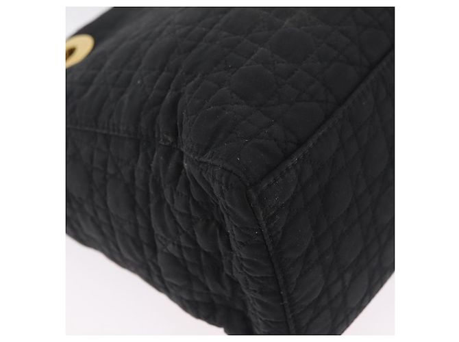 Borsa Christian Dior Lady Dior Canage Canvas Black Gold Auth ep16214 Nero D'oro - vista 16
