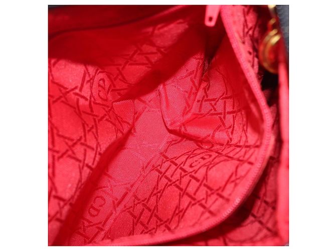 Borsa Christian Dior Lady Dior Canage Canvas Black Gold Auth ep16214 Nero D'oro - vista 22