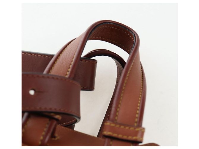 LOEWE Hammock Handtasche Leder 2way Braun Gold Authentisch 204880SAM Golden - Ansicht 14