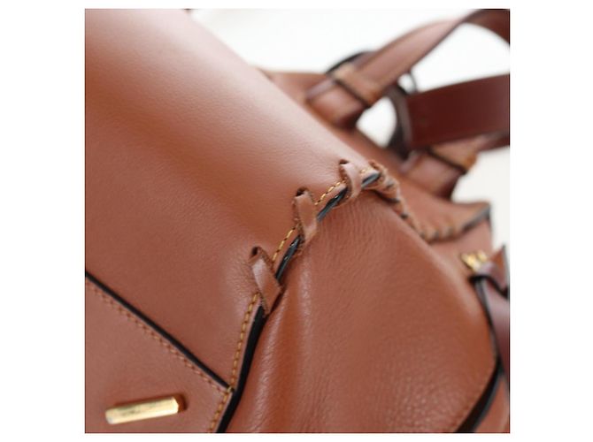 LOEWE Hammock Handtasche Leder 2way Braun Gold Authentisch 204880SAM Golden - Ansicht 18