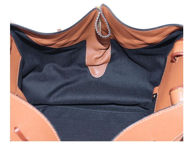 LOEWE Hammock Handtasche Leder 2way Braun Gold Authentisch 204880SAM Golden - Ansicht 23