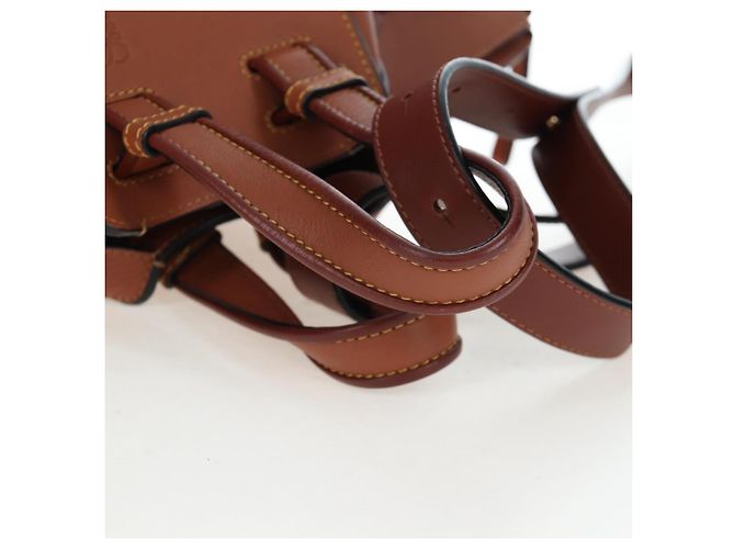 LOEWE Hammock Handtasche Leder 2way Braun Gold Authentisch 204880SAM Golden - Ansicht 7