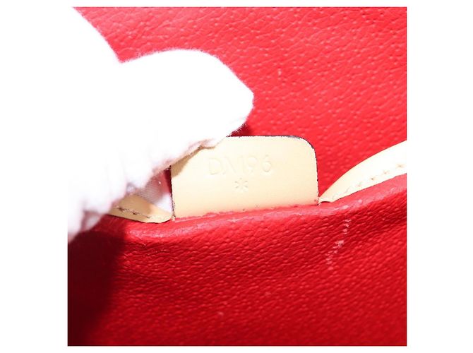 Céline Borsa a spalla CELINE Vanity in pelle 2way Beige Tono Oro Auth 205952A - vista 12