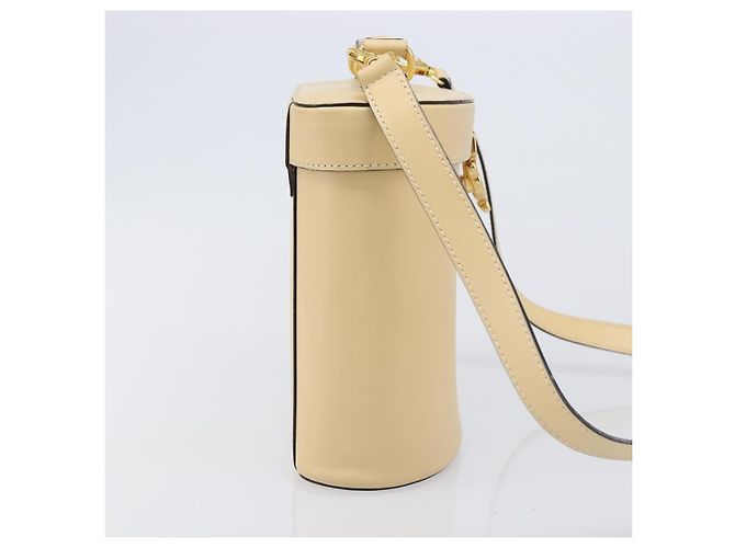 Céline Borsa a spalla CELINE Vanity in pelle 2way Beige Tono Oro Auth 205952A - vista 4