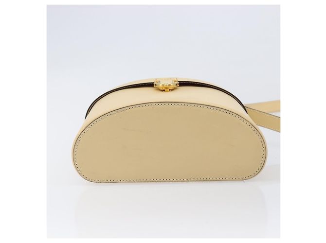 Céline Borsa a spalla CELINE Vanity in pelle 2way Beige Tono Oro Auth 205952A - vista 5