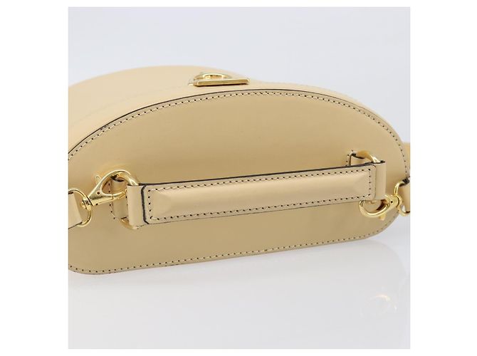Céline Borsa a spalla CELINE Vanity in pelle 2way Beige Tono Oro Auth 205952A - vista 7