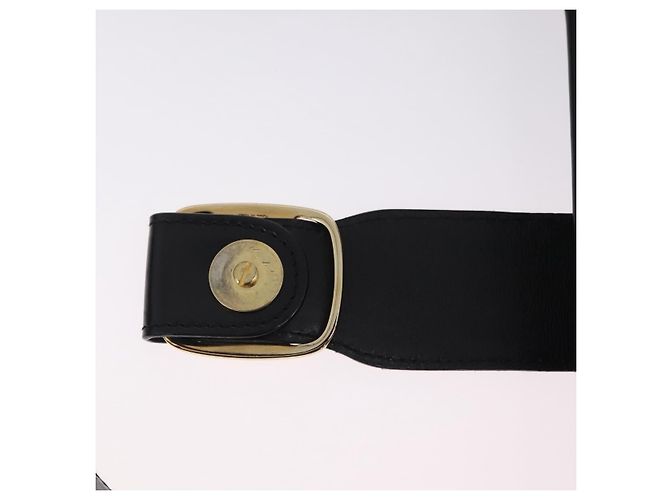 Borsa a tracolla Salvatore Ferragamo Vala in pelle nera e oro autentica 206057A Nero D'oro - vista 10