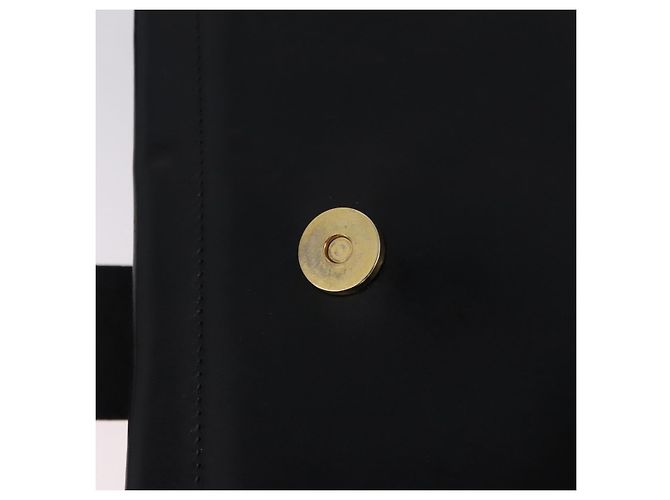 Borsa a tracolla Salvatore Ferragamo Vala in pelle nera e oro autentica 206057A Nero D'oro - vista 19