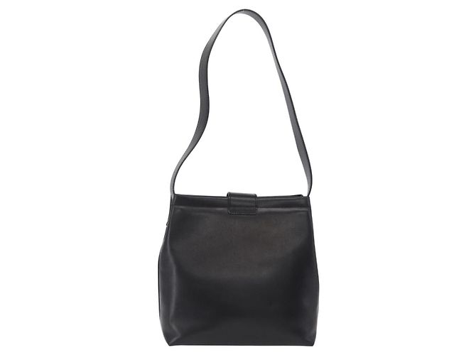Borsa a tracolla Salvatore Ferragamo Vala in pelle nera e oro autentica 206057A Nero D'oro - vista 2
