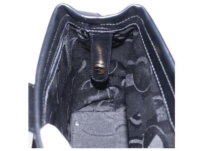 Borsa a tracolla Salvatore Ferragamo Vala in pelle nera e oro autentica 206057A Nero D'oro - vista 20