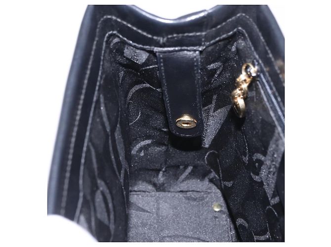 Borsa a tracolla Salvatore Ferragamo Vala in pelle nera e oro autentica 206057A Nero D'oro - vista 21