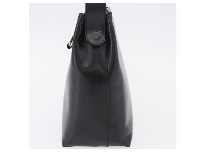 Borsa a tracolla Salvatore Ferragamo Vala in pelle nera e oro autentica 206057A Nero D'oro - vista 4