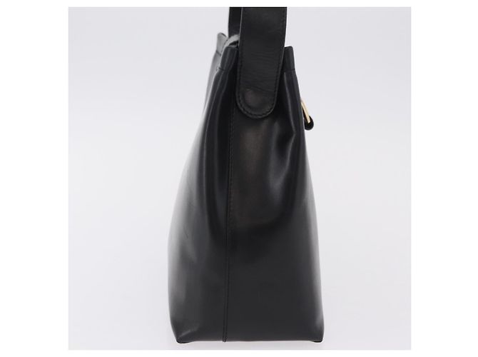 Borsa a tracolla Salvatore Ferragamo Vala in pelle nera e oro autentica 206057A Nero D'oro - vista 5