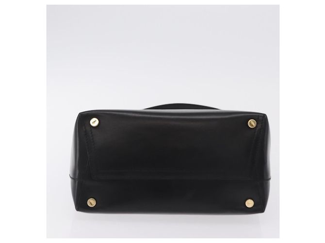 Borsa a tracolla Salvatore Ferragamo Vala in pelle nera e oro autentica 206057A Nero D'oro - vista 6