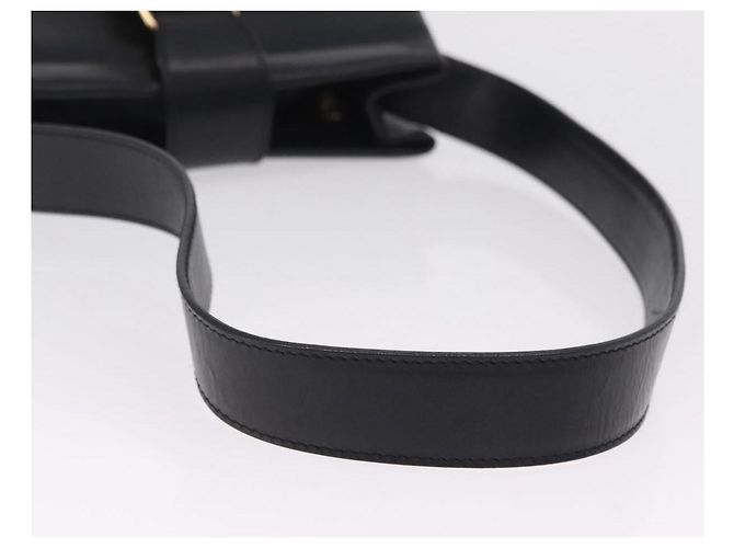 Borsa a tracolla Salvatore Ferragamo Vala in pelle nera e oro autentica 206057A Nero D'oro - vista 8