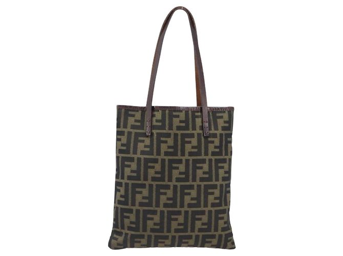 Bolso de mano FENDI Zucca Canvas Marrón Auth mr3027 Castaño - vista 13