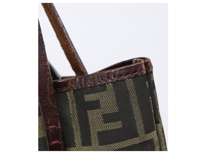 Bolso de mano FENDI Zucca Canvas Marrón Auth mr3027 Castaño - vista 18