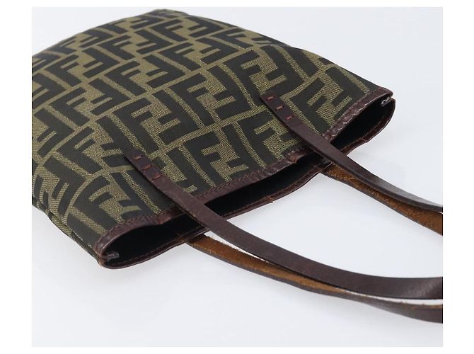 Bolso de mano FENDI Zucca Canvas Marrón Auth mr3027 Castaño - vista 6