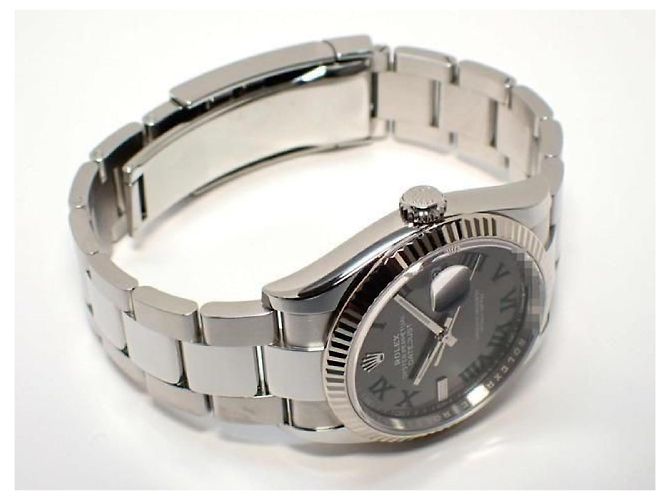 ROLEX Datejust 36 grigio verde Romano 126234 '24 Uomo Argento - vista 10