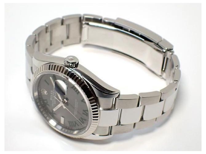 ROLEX Datejust 36 grigio verde Romano 126234 '24 Uomo Argento - vista 11