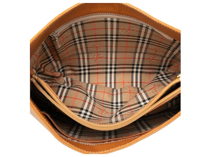 Borsa a tracolla in pelle Burberry marrone - vista 4