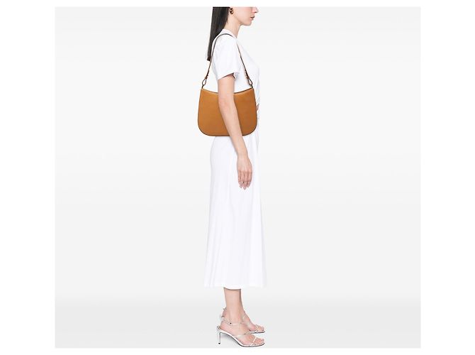 Borsa a tracolla in pelle Burberry marrone - vista 6
