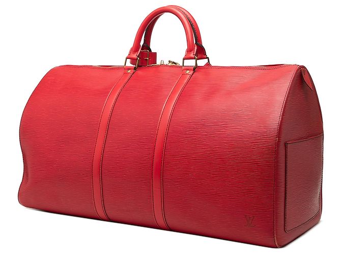 Sac de voyage Louis Vuitton Epi Keepall 55 rouge - vue 2