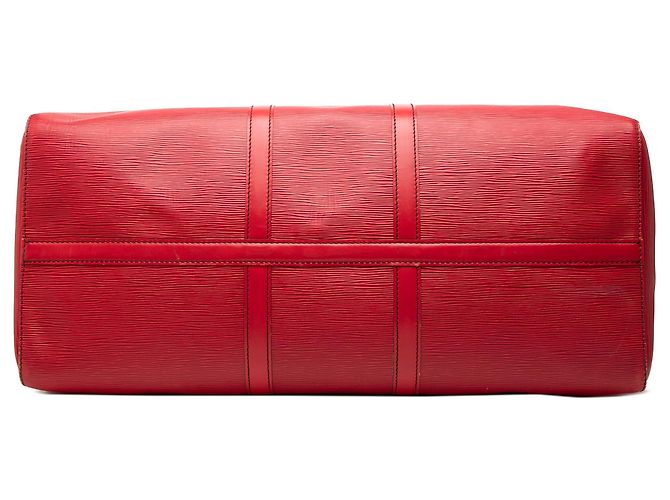 Sac de voyage Louis Vuitton Epi Keepall 55 rouge - vue 3