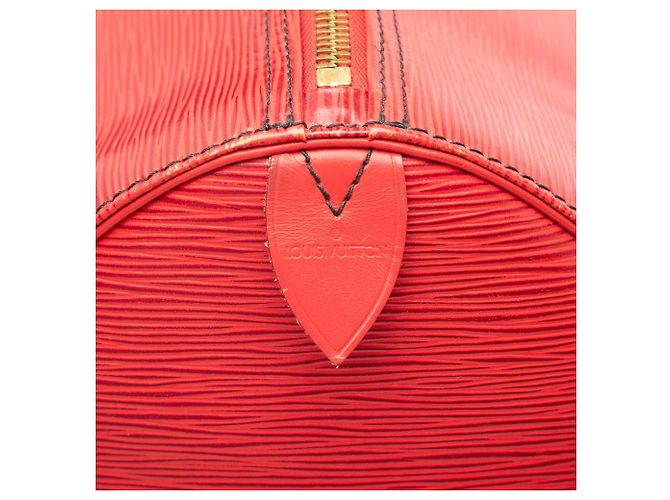 Sac de voyage Louis Vuitton Epi Keepall 55 rouge - vue 5
