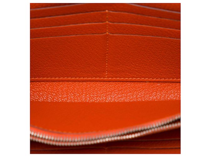 Cartera Larga Hermès Kelly en Chevre Mysore Naranja - vista 4