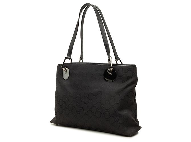 Borsa Tote Gucci Medium GG Canvas Eclipse Nera Nero - vista 2