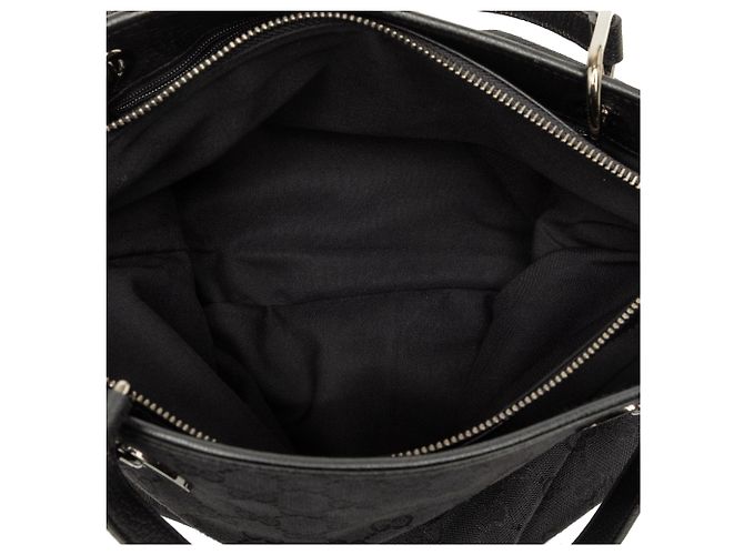 Borsa Tote Gucci Medium GG Canvas Eclipse Nera Nero - vista 4