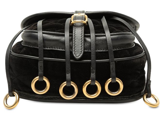 Bolsa tiracolo Prada Impuntu Velluto Corsaire preta Preto - vista 3