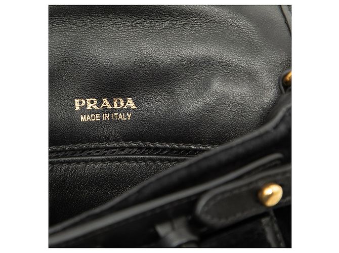 Bolsa tiracolo Prada Impuntu Velluto Corsaire preta Preto - vista 5