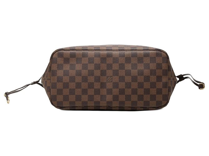 Borsa Tote Louis Vuitton Damier Ebene Neverfull MM marrone - vista 3