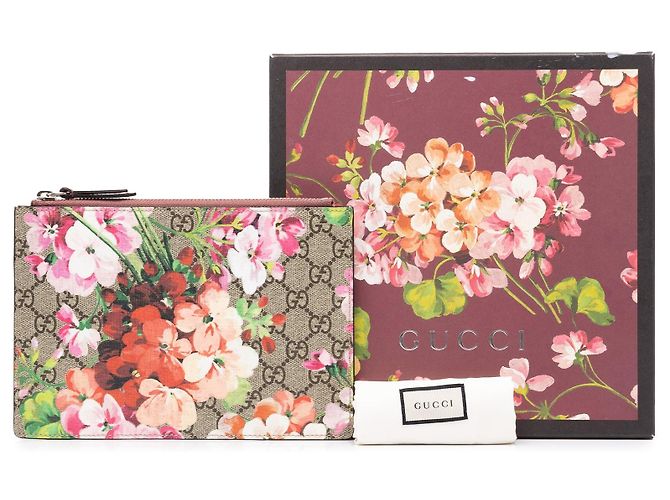 Clutch Gucci GG Supreme Blooms Rosa - vista 7