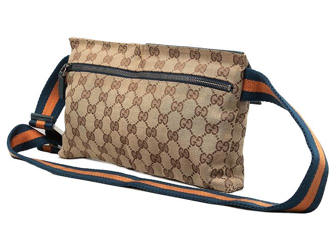 Bolsa de cintura Gucci GG Canvas Web com bolso duplo Bege - vista 2