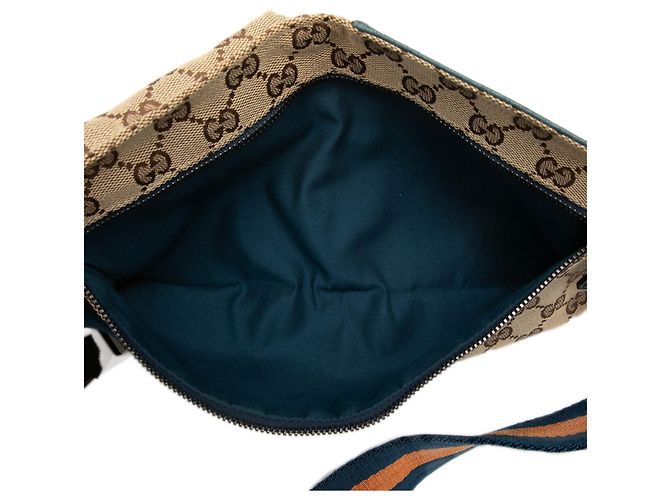 Bolsa de cintura Gucci GG Canvas Web com bolso duplo Bege - vista 4