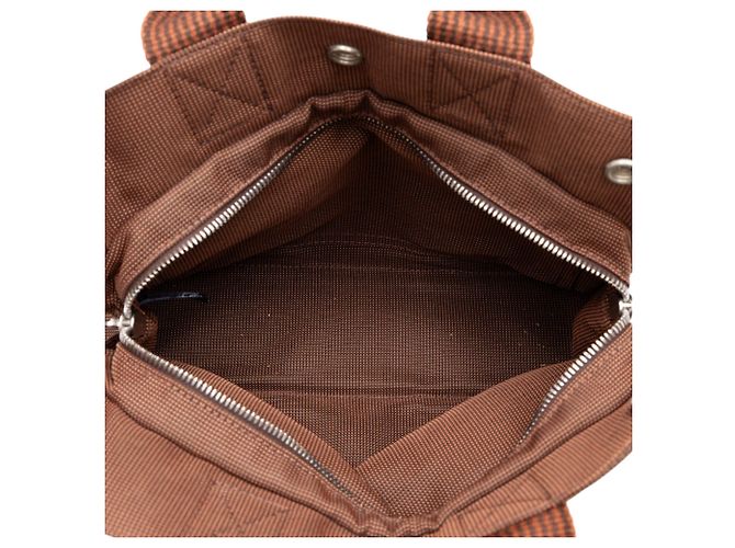 Borsa Tote Herline PM Hermès in Tela Marrone - vista 4