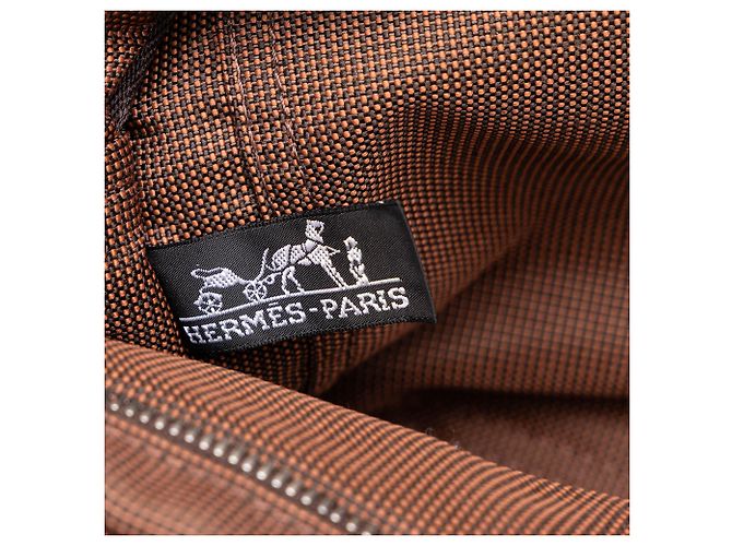 Borsa Tote Herline PM Hermès in Tela Marrone - vista 5