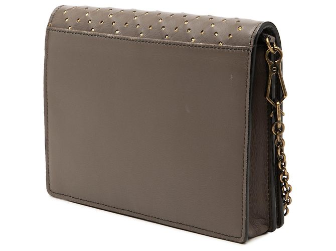 Borsa a tracolla Bottega Veneta Catena in nappa borchiata marrone - vista 2