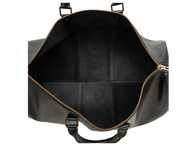 Sac de voyage Louis Vuitton Epi Keepall 50 Noir - vue 4