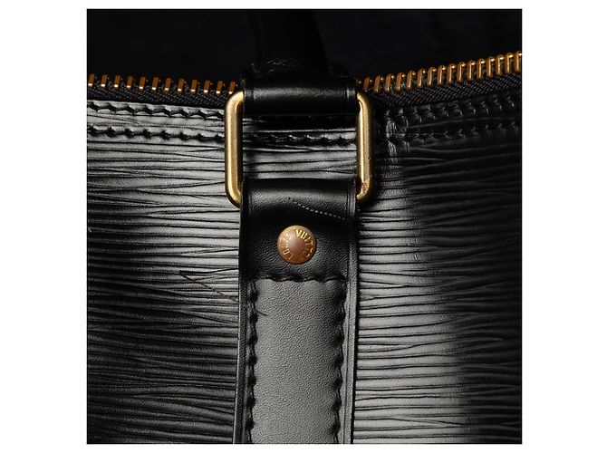 Sac de voyage Louis Vuitton Epi Keepall 50 Noir - vue 6