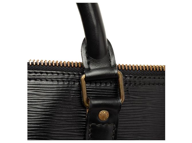 Sac de voyage Louis Vuitton Epi Keepall 50 Noir - vue 7