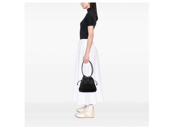 Borsa a tracolla Gucci in tela intrecciata nera Nero - vista 6