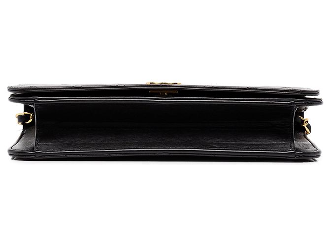 Borsa a tracolla Chanel Medium CC Quilted Lambskin Full Flap Nera Nero - vista 3