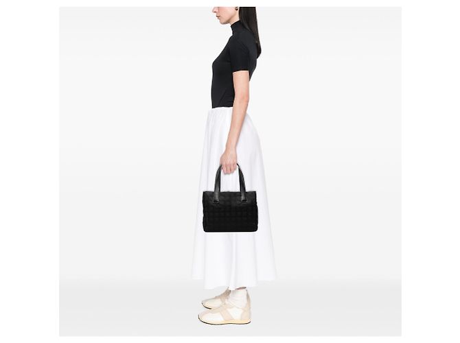Chanel New Travel Line Nylon Tote Schwarz - Ansicht 6