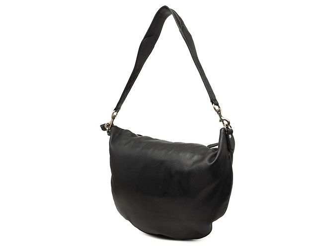Bolsa Hobo meia lua Gucci em couro de bezerro preto - vista 2