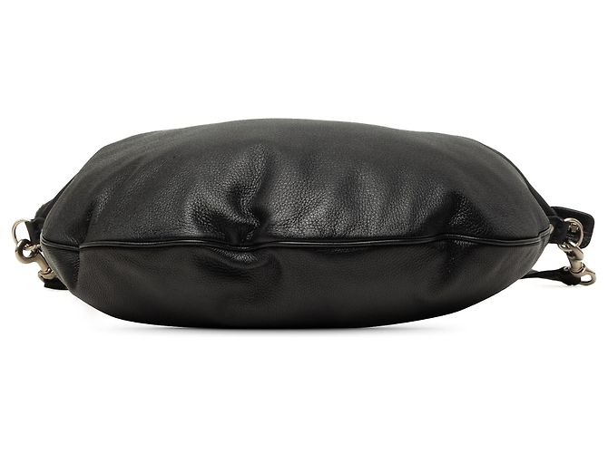 Bolsa Hobo meia lua Gucci em couro de bezerro preto - vista 3